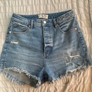 Free People High rise Jean shorts
